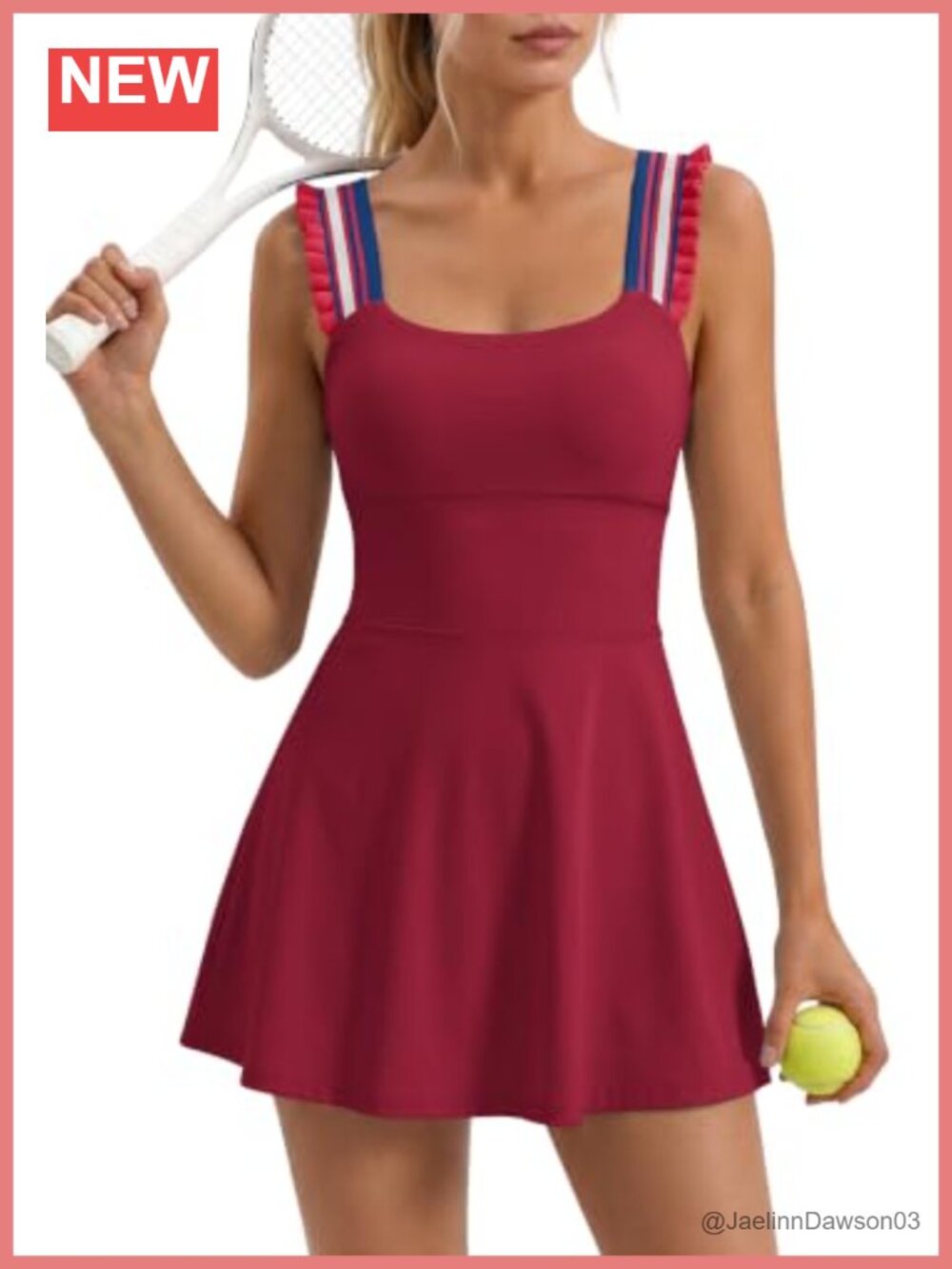 Womens Tennis Dress with Shorts Built in Bra Athletic Golf Dress